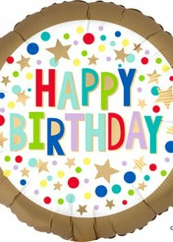 Funny Balloons Usa Foil Balloons Gold Satin Dots Birthday 4129801