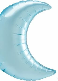 Funny Balloons Usa Satin Pastel Blue Crescent 4183199 - 17 In Foil Balloons