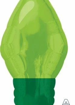 Funny Balloons Usa Green Christmas Light Bulb 4204701