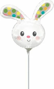 Funny Balloons Usa Mini Spotted Bunny Head 4235502 Foil Balloons