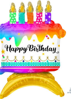 Funny Balloons Usa Foil Balloons Happy Birthday Cake Centerpiece 4253911