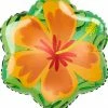 Funny Balloons Usa Foil Balloons Summer Orange & Purple Hibiscus 4303301