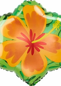 Funny Balloons Usa Foil Balloons Summer Orange & Purple Hibiscus 4303301