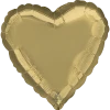 Funny Balloons Usa White Gold Heart 4319901 Foil Balloons