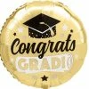 Funny Balloons Usa Congrats Grad Shiny Gold 4421001 Foil Balloons