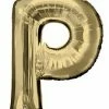Funny Balloons Usa White Gold P Giant Letter 4459401 - 34 In Foil Balloons