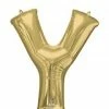 Funny Balloons Usa White Gold Y Giant Letter 4459901 - 34 In Foil Balloons
