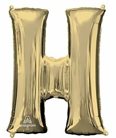Funny Balloons Usa White Gold H Giant Letter 4460001 - 34 In