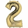 Funny Balloons Usa 2 White Gold 4460401 - 34 In Foil Balloons