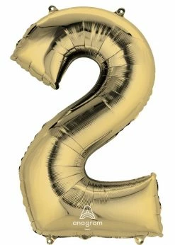 Funny Balloons Usa 2 White Gold 4460401 - 34 In Foil Balloons