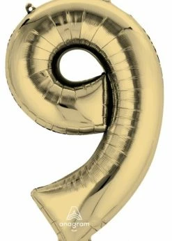 Funny Balloons Usa Foil Balloons 9 White Gold 4461101 - 34 In