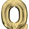 Funny Balloons Usa Foil Balloons White Gold Q Giant Letter 4462201 - 34 In