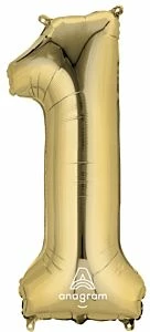 Funny Balloons Usa Foil Balloons 1 White Gold 4472201 - 26 In