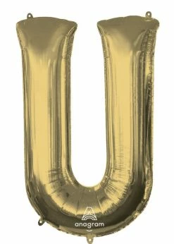 Funny Balloons Usa White Gold U Giant Letter 4462901 - 34 In