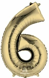 Funny Balloons Usa Foil Balloons 6 White Gold 4464001 - 34 In