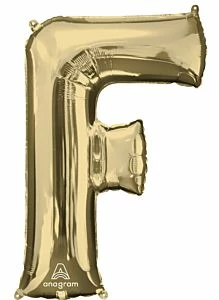 Funny Balloons Usa Foil Balloons White Gold F Giant Letter 4464201 - 34 In