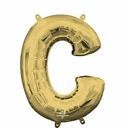 Funny Balloons Usa White Gold C Giant Letter 4460201 - 34 In Foil Balloons