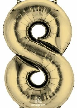 Funny Balloons Usa 8 White Gold 4466901 - 34 In Foil Balloons