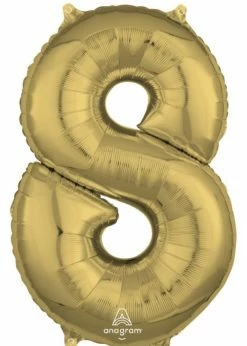 Funny Balloons Usa Foil Balloons 8 White Gold 4473001 - 26 In