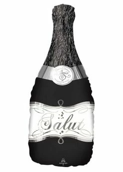 Funny Balloonsusa Bubbly Wine Bottle Black 3604601 Foil Balloons