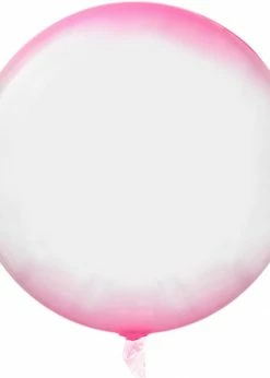 Funny Balloons Usa Bubbles Gradient Pink On Clear View Bubble Balloon 400739 - 24 In
