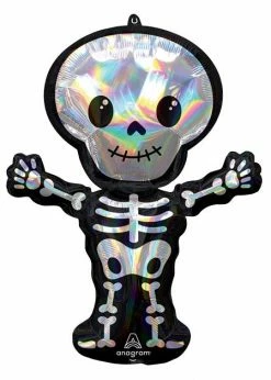 Funny Balloons Usa Holographic Iridescent Skeleton 4315401