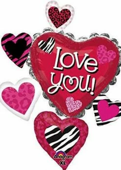 Funny Balloons Usa Love You Animal Print 2553201 Foil Balloons