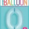 Funny Balloons Usa 0 Light Blue Number 13890 - 34 In