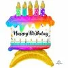 Funny Balloons Usa Foil Balloons Happy Birthday Cake Centerpiece 4253911