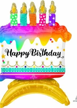 Funny Balloons Usa Foil Balloons Happy Birthday Cake Centerpiece 4253911