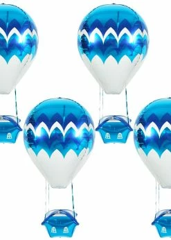 Funny Balloonsusa Blue Hot Air Balloon 010365 Foil Balloons