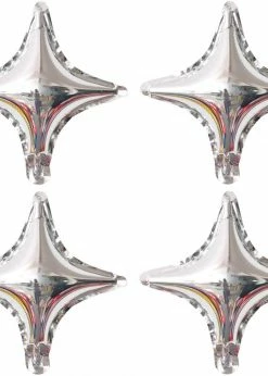 Funny Balloons Usa Mini 4 Point Silver Star 766353