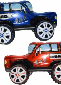 Funny Balloons Usa Foil Balloons 4x4 All Terrain Blue Car 765882