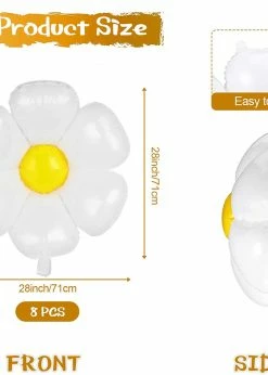 Funny Balloons Usa White Daisy Flower Balloon 67547 Foil Balloons