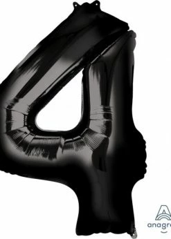 Funny Balloons Usa Foil Balloons 4 Black 3014301 - 34 In