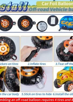 Funny Balloons Usa Foil Balloons Off Road 3D Red Car 765569