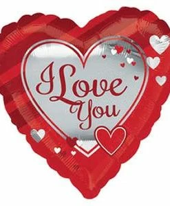 Funny Balloons Usa I Love You Stripes 32337 Foil Balloons