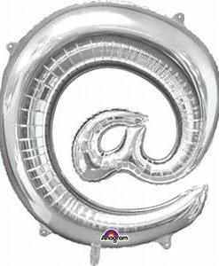 Funny Balloonsusa Foil Balloons @ Symbol Silver 3300101 - 34 In