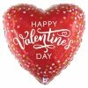 Funny Balloons Usa Happy Valentine's Confetti Hearts 26152 Foil Balloons