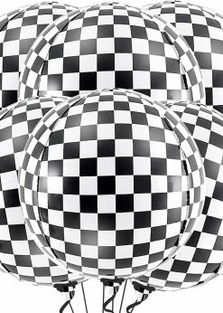 Funny Balloons Usa Racing Car Checkered Flag Sphere 65013
