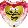 Funny Balloons Usa Mother's Day Roses Gold Heart 82210 - 18 In