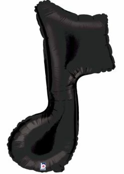 Funny Balloonsusa Foil Balloons Music Note Single Black 85376