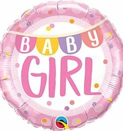Funny Balloons Usa Baby Girl Banner And Dots 85851