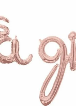 Funny Balloonsusa Script Phrase It's A Girl Rose Gold 3916311 Foil Balloons