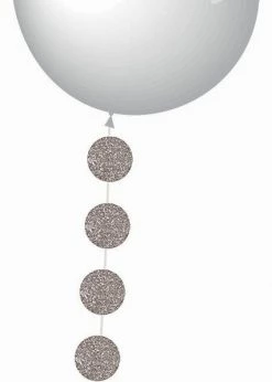 Funny Balloons Usa Accessories 3D Mini Banner Diamond Silver Circle 98140