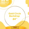 Funny Balloons Usa Accessories Circle Backdrop Stand (Gold) 621045