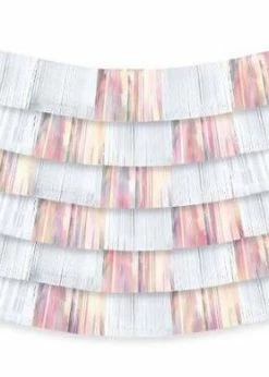 Funny Balloonsusa Decorating Backdrop White & Iridiscent 244400.08