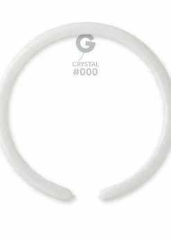 Funny Balloons Usa D2: #000 Crystal Clear 210002 Crystal Color 1/60 In Latex Balloons