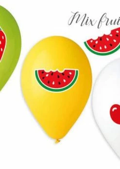 Funny Balloons Usa Latex Balloons GS120: #753-754-755 Fruit Mix 926507