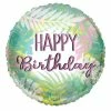 Funny Balloonsusa Happy Birhtday Pastel Leaves 16358-18 Foil Balloons